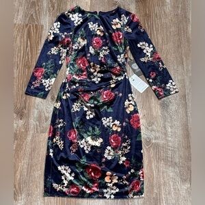 Vince Camuto velvet floral dress